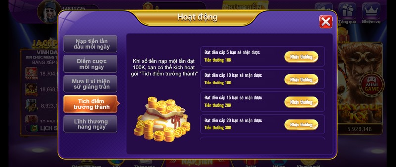 Một số cách nhận khuyến mãi 68 Game Bài 